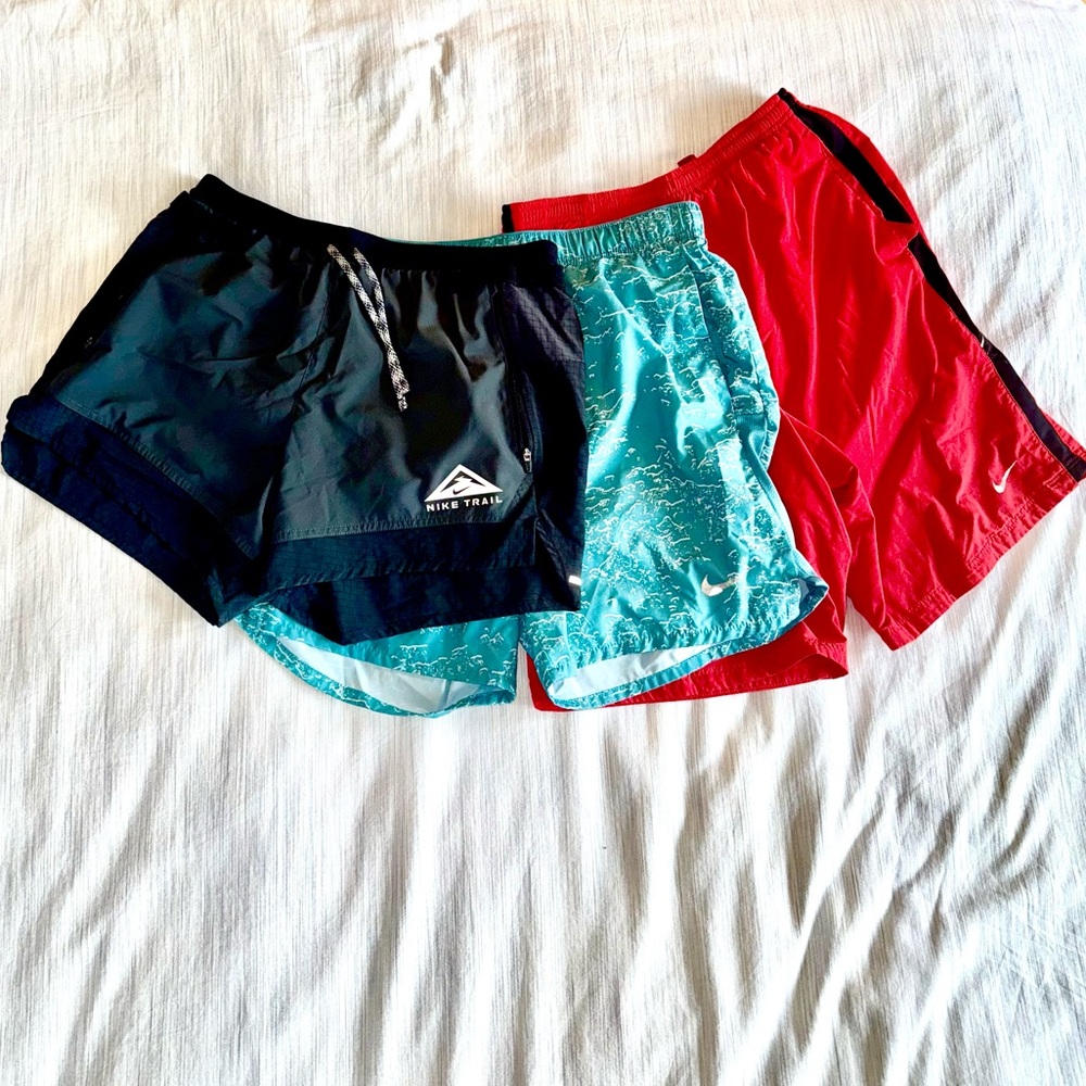 Nike Athletic Shorts Set - Black, Blue, Red